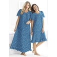 thumbnail image 6 of Dreams & Co. Plus Size Long Floral Print Cotton Gown, 6 of 6