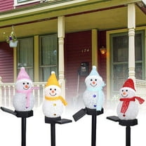 Waterproof Solar Garden Lights,Backyard Garden Patio Decor,Solar Garden Lights LED Christmas Snowman Plug Lights