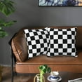 thumbnail image 5 of Checkered Pillow Covers 18x18 in Couch Black and White Plaid Pillow Case Sets of 2 Modern Decorative Square Throw Pillows for Home Living Room Bedroom Bed Cushion Outdoor, 5 of 6