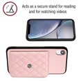 thumbnail image 3 of for iPhone XR Wallet Case with Card Holder, Elegant Durable PU Leather Protective Magnetic Closure Flip Phone Cover Kickstand RFID Blocking for Women Girls for iPhone XR, Pink, 3 of 8