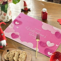 Steadline Linen Printed Placemat Romantic Valentine's Day Table Decor with Insulation Feature Unique Dining Accessory Gift for Couples Holiday Celebration