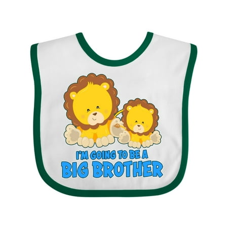 

Inktastic I m Going To Be a Big Brother with Lions Gift Baby Boy Bib