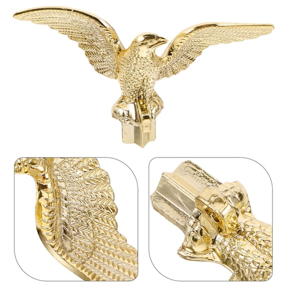 Mobestech Flag Pole Ornament Topper Eagle Golden Plastic 1Pack for Outdoor