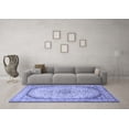 thumbnail image 3 of Ahgly Company Machine Washable Indoor Rectangle Medallion Blue Traditional Area Rugs, 8' x 10', 3 of 4