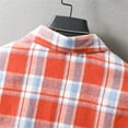 thumbnail image 5 of Fashion Long Sleeve Shirts for Mens Plus Size Checkered Shirt Slim Fitting d Matte Lapel Casual Cardigan Bottom Shirt Blouse Save to 65% Off!, 5 of 8