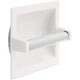 thumbnail image 3 of Paquete de 2 - Portarrollos de papel higiénico blanco con rodillo accionado por resorte, 3 of 5