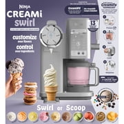 Ninja CREAMi Scoop & Swirl Ice Cream Maker, Soft Serve, CreamiFIT, Gelato, Frozen Custard, 13 Programs, (2) 16 Oz Pint Containers & Lids, NC701 Navy