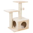 thumbnail image 4 of TRIXIE Valencia Plush & Sisal 3-Level 28" Cat Tree with Scratching Posts & Condo, Beige, 4 of 6