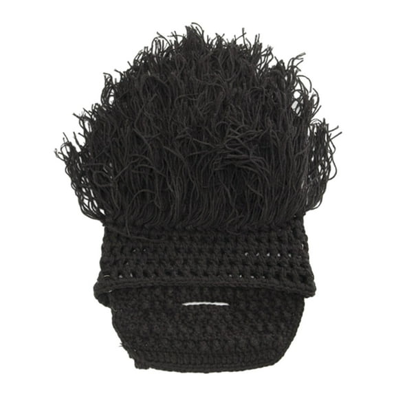 Milageto Autumn Winter Knitted Hat Decor Knit Hat for Stage Performance Carnivals Black