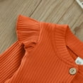 thumbnail image 4 of Sngxgn Baby Bodysuits for Girls Short Sleeve (Orange,80), 4 of 5