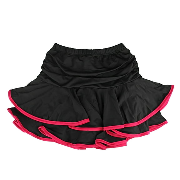Girls Dance Skirt for Latin Ballroom Practice Dress Featuring Boy Shorts for Comfort and Movement