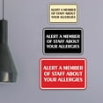 thumbnail image 4 of Signs ByLITA Classic Framed Alert A Member Of Staff About Your Allergies Durable ABS Plastic | Laser Engraved | Easy Installation | Elegant Design Sign (Black) - Small, 4 of 8