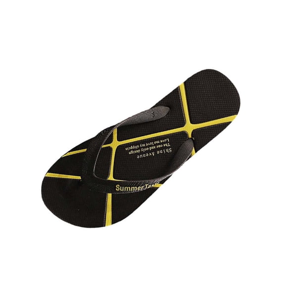 Mens Summer Flip Flops Non Slip Thong Sandals Lightweight Comfortable Quick Dry Beach Shoes EVA Yellow,Size 10