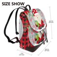 thumbnail image 2 of Logiee Gnome And Buffalo Plaid Print Backpack Purse for Women,Fashion Leather Backpack Purse,Women's Leather Backpack for Work College Travel, 2 of 4