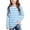 Light Blue, variant on Ashirexll Girls Long Sleeve Shirts Gradient Striped Print Long Sleeve Casual Top for Big Girls 3-14 Years
