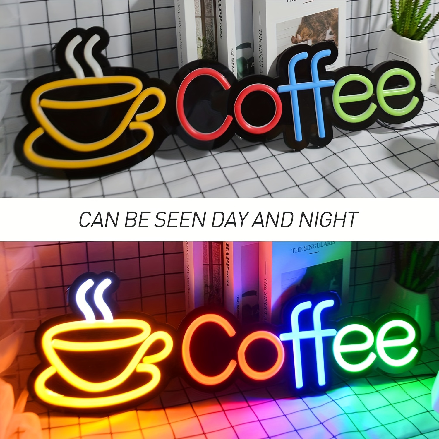 SDOTXA 1pc Coffee Neon Sign  5V Bright Coffee Led Neon Sign For Wall Decoration 18.11* 7.91in  Neon Light Decoration Cafe Open Sign Restaurant  Store Wall Light Sign  Coffee Neon Light Sh