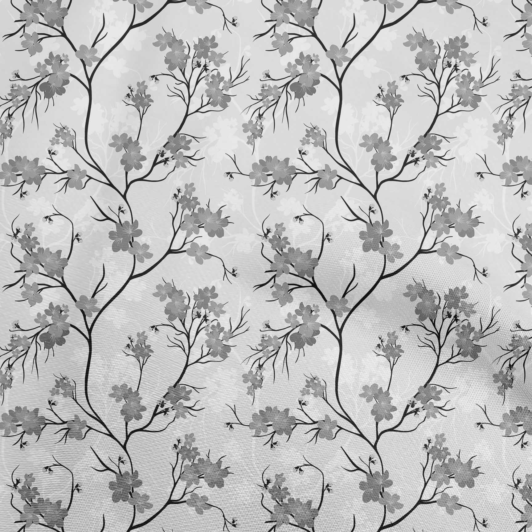 oneOone Polyester Spandex Gray Fabric Floral Sewing Material Print Fabric By The Yard 56 Inch Wide - image 1 of 5