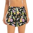 thumbnail image 4 of Lsque Cartoon Astronaut In Spacesuit Printed Women's Running Shorts with Liner Pockets,Elastic Quick Dry Workout Athletic Gym Yoga Shorts,Womens High Waist Shorts-X-Large, 4 of 9