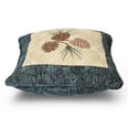 thumbnail image 2 of Donna Sharp Cabin Raising Pine Cone Decorative Embroidered Square Throw Pillow, 2 of 8