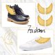 thumbnail image 5 of 2 pares de alas de zapato doradas con brillantes adornos para zapatos de ángel., 5 of 9