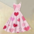 thumbnail image 2 of Valentine's Day Party Dress For Women 2026 Spring Summer Casual Swing A Line Sleeveless Dress Light pink XL, 2 of 4