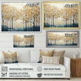 thumbnail image 4 of Designart "Gold And Blue Tree Serenity IV" Landscape Trees Floater Framed Canvas Prints, 4 of 5