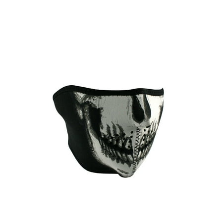Zanheadgear WNFM002HG Half Mask Neoprene Glow In The Dark Skull Face