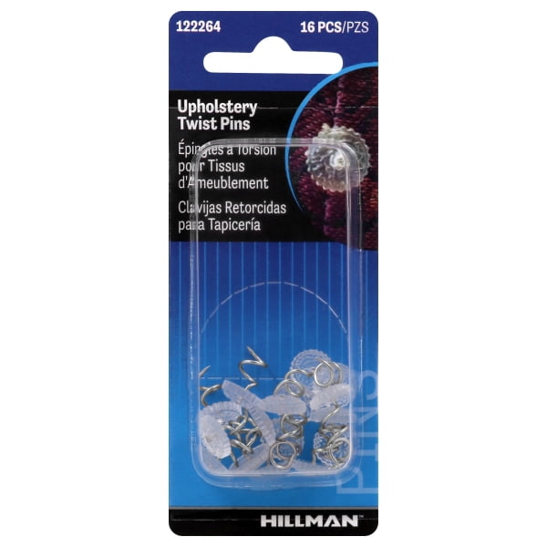 Hillman Fasteners 122264 Upholstery Twist Pins, 16Pack