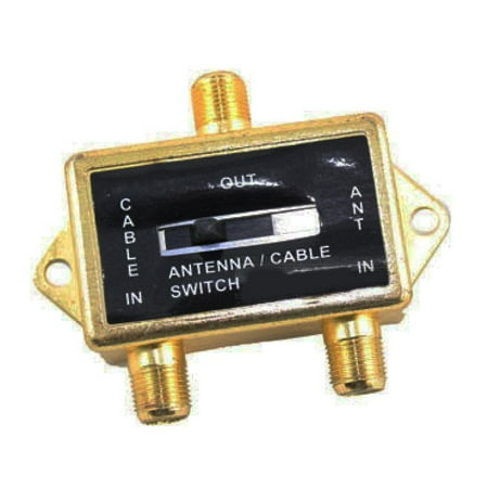 VIDEO COAXIAL A/B SWITCH ANTENNA / CABLE / CATV / LCD TV GOLD PLATED