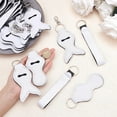 thumbnail image 3 of 1Set DIY Keychain Clasps with Sublimation Blank MDF Hand Sanitizer Keychain Holders and Alloy Swivel Lobster Claw Clasps Mixed Shapes White 30pcs/set, 3 of 6