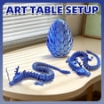 thumbnail image 4 of 3D Printed Dragon Egg, Colorful 3D Printer Articulated Dragon Toy for Kids, 24 inch 3D Printed Dragon ADHD Fidget Toys , Office Desk Figurine Decor，Blue, 4 of 7