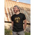 thumbnail image 2 of Fire Style Zodiac Sign Aries T-Shirt Men -Image by Shutterstock, Male Small, 2 of 4