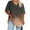 Khaki 01, variant on DeHolifer Women's T-Shirts Plus Size V-Neck Floral Printed Short Sleeve Casual Loose Summer Trendy Lightweight Blouse T-Shirts Khaki 3XL