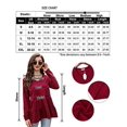 thumbnail image 7 of HA-EMORE Babydoll Tops for Women Ruffle V Neck Long Sleeve Peplum Top Summer Casual T Shirts Swing Tunic Blouse, 7 of 7