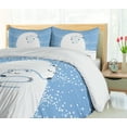 thumbnail image 5 of Ambesonne Winter Duvet Cover Set, Polar Bear Mother, 2-Calking, White Blue, 5 of 7