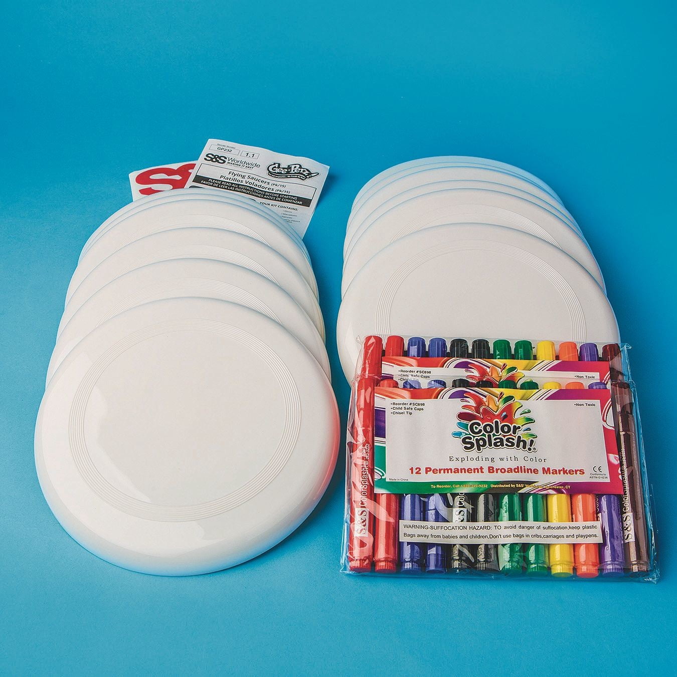 9" Flying Discs Craft Kit (Pack of 15)