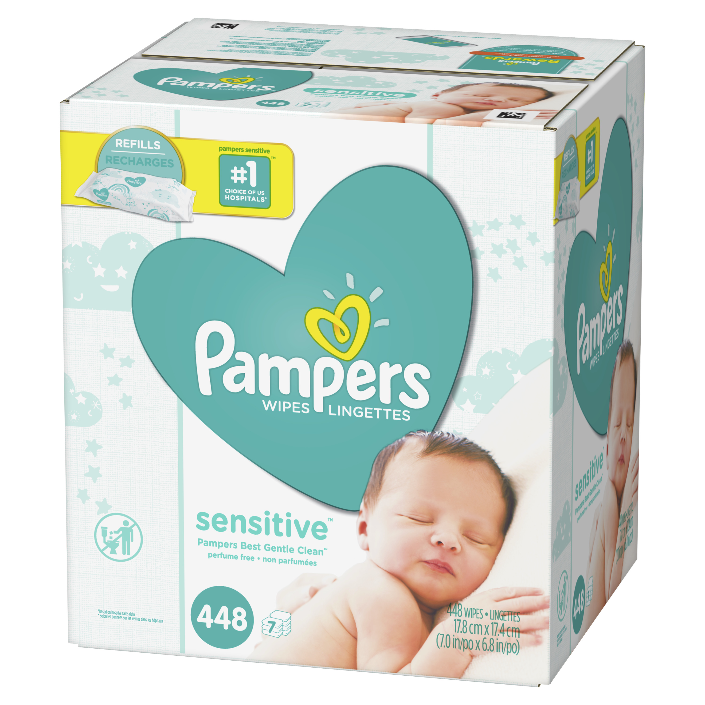 Pampers Sensitive Baby Wipes, 448 Count - image 5 of 11