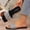 Black, variant on Women's Strap Flat Leather Slipper, Minimalist Design Fashion Casual Outerwear One-Piece Style Stylish Footwear Black 9