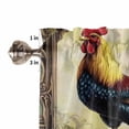 thumbnail image 4 of Retro Rooster Valances for Windows Farmhouse Kitchen Curtains Valances Rod Pocket Valance Curtains for Kitchen Windows Sunflower Watercolor Animals Window Valances for Bathroom Bedroom 42"x12", 4 of 6