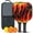 Black-2, variant on Pickleball Paddles Set Of 2, Fiberglass Surface, Flame Print, 4 Balls & Bag