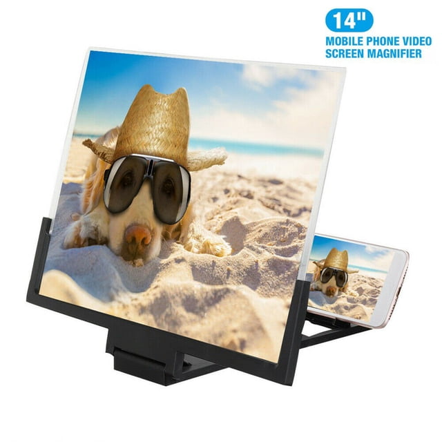14” Screen Magnifier for Cell Phone - Enlarges The Screen 2-3 Times - Compatible with All Smartphones(Black)