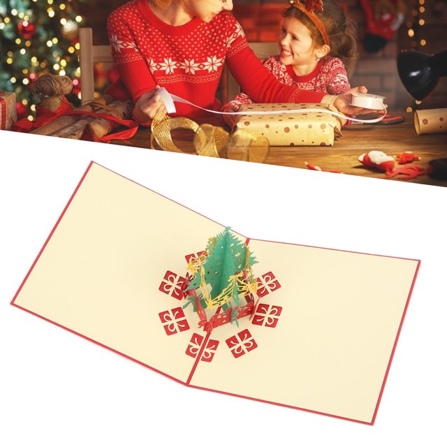 Tarjetas de NaviDad en 3d, Tarjeta de Felicitaciónón Hollow Talling Ambientalmento Amigable para la decoración para el Regalo