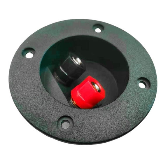 2 Way Terminals Cup Connectors for Speakers Box Subwoofer Banana Terminals Round Screw Type Black Color Speakers