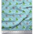 thumbnail image 1 of Soimoi Poly Crepe Fabric Geometric Shapes,Crocodile & Rhinoceros Kids Print Fabric by The Yard 42 Inch Wide, 1 of 3