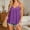 Purple, variant on Purcolt Womens Spaghetti Strap Babydoll Tank Top Dressy Casual Pleated Scalloped Lace V Neck Camisole Blouses Summer Flowy Beach Vacation Loose Fit Shirts
