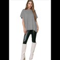 thumbnail image 2 of Suéter Holgado de Corta con Hombros Caídos para Mujer, Gris , Talla M, 2 of 9