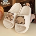 thumbnail image 2 of Slippers for Women,Cute And Capybara EVA Thong Sandals Casual Home Soft Soled Slippers,Womens Slippers,Beige,9, 2 of 5