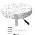 thumbnail image 4 of Vsdgher Cute Poodle Dog Print Stool Covers Round,Stretch Round Stool Covers Washable Stool Cushion Slipcover Elastic Chair Covers for 12-14 Inch Chair, 4 of 7