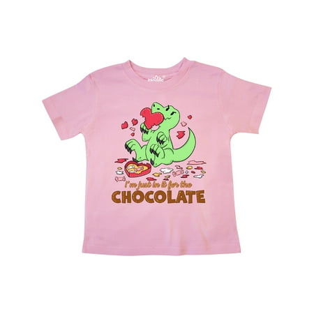 

Inktastic I m Just in it for the Chocolate cute Valentine s Dinosaur Gift Toddler Boy or Toddler Girl T-Shirt
