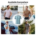 thumbnail image 6 of Yiaed Turquoise Wooden1Print Men's Short Sleeve Polo Shirt,Golf Polo for Men Three-Button Golf Shirt Athletic Casual Collared T-Shirt- 4X-Large, 6 of 7